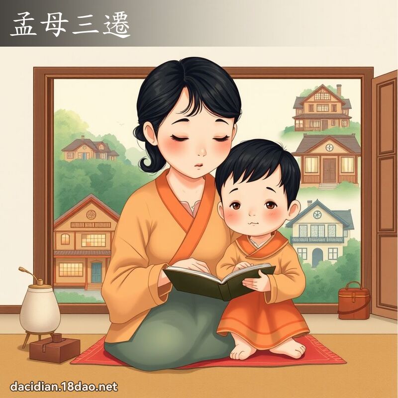 孟母三遷 - 國語大辭典配圖