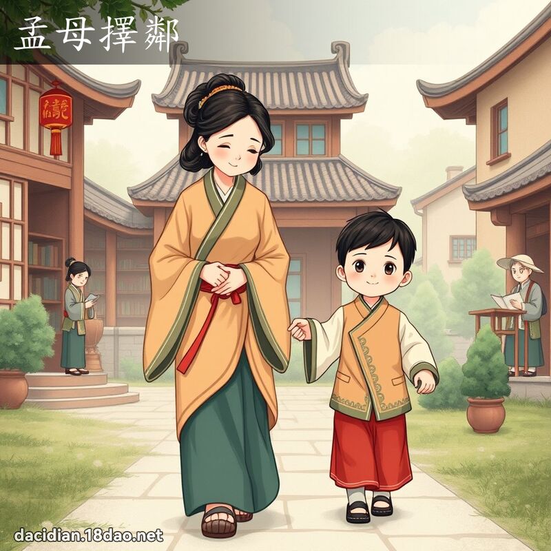 孟母擇鄰 - 國語大辭典配圖
