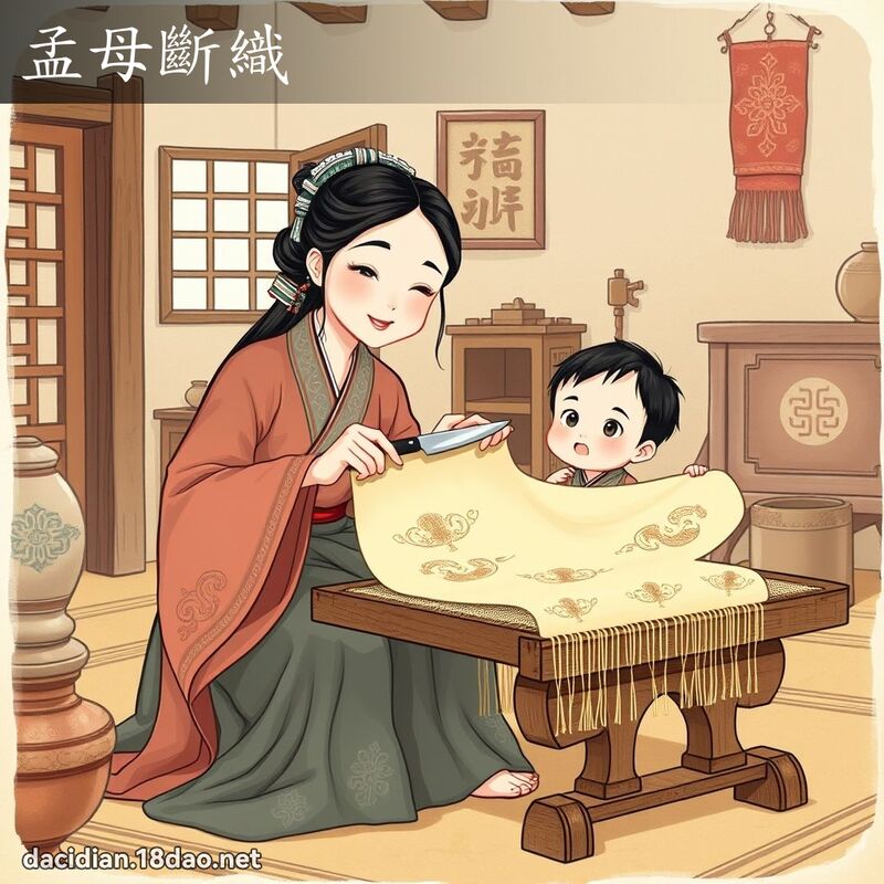 孟母斷織 - 國語大辭典配圖