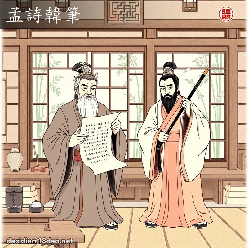 孟詩韓筆 - 國語大辭典配圖