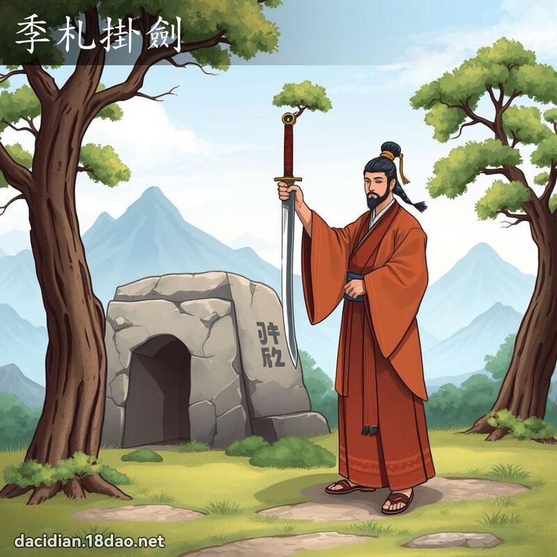 季札掛剑 - 国语大辞典配图