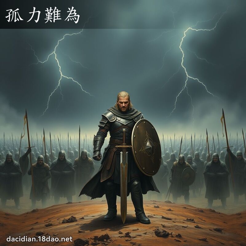 孤力難為 - 國語大辭典配圖