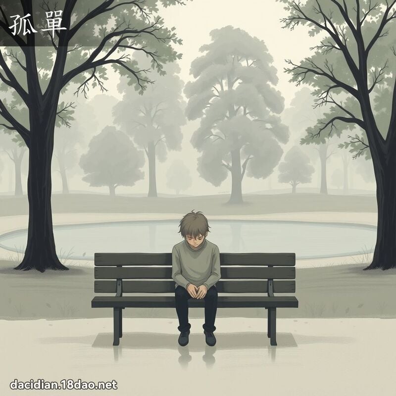 孤單 - 國語大辭典配圖