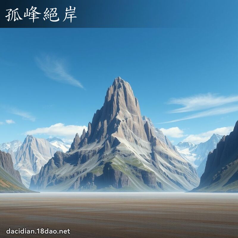 孤峰絕岸 - 國語大辭典配圖