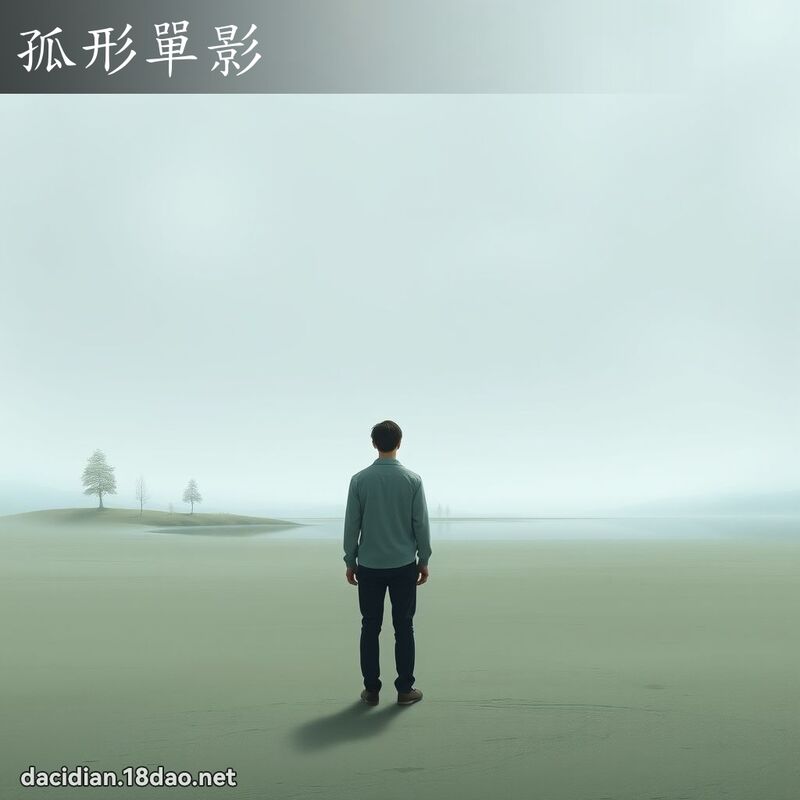 孤形單影 - 國語大辭典配圖