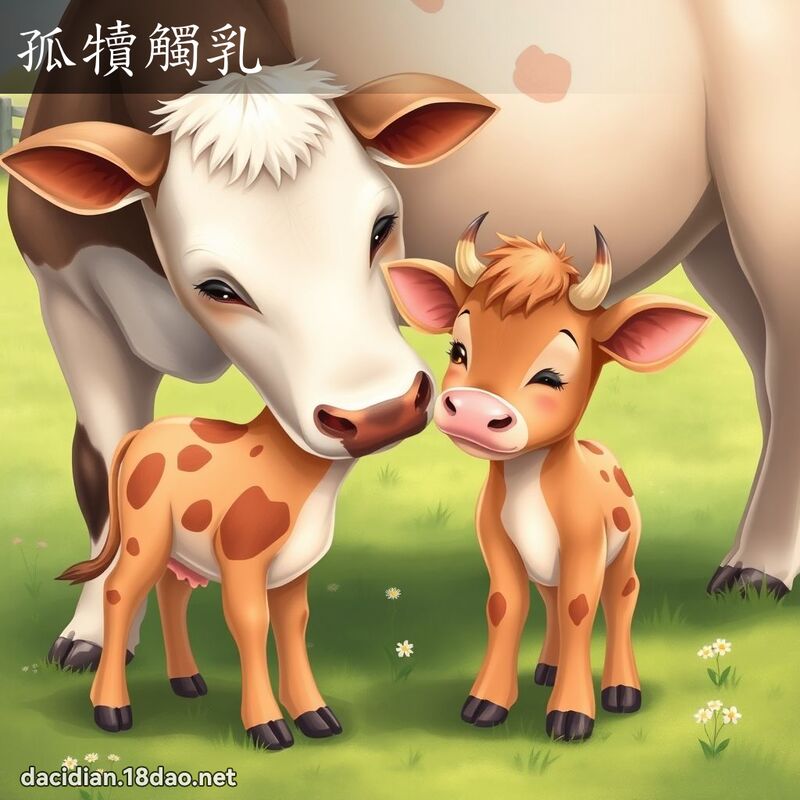 孤犢觸乳 - 國語大辭典配圖