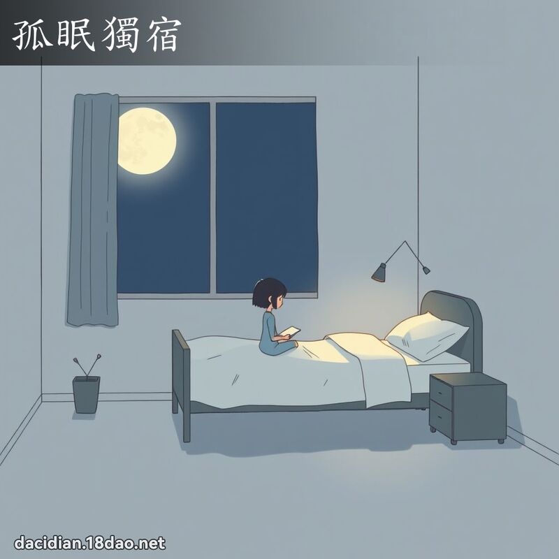 孤眠独宿 - 国语大辞典配图