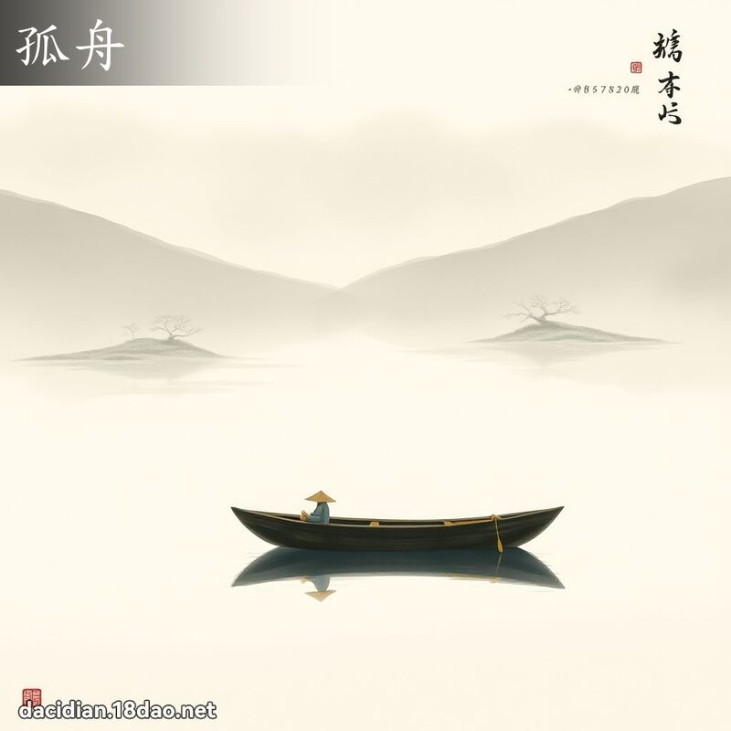 孤舟 - 国语大辞典配图