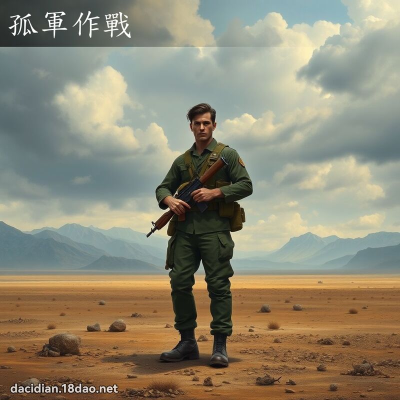 孤軍作戰 - 國語大辭典配圖