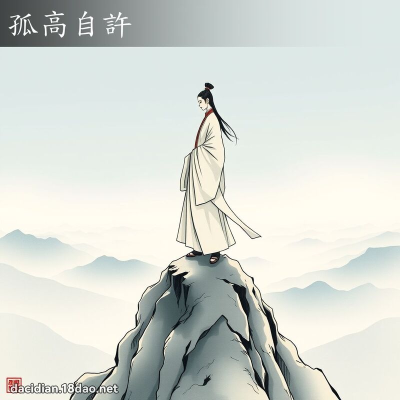 孤高自许 - 国语大辞典配图
