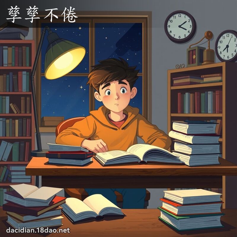 孳孳不倦 - 國語大辭典配圖