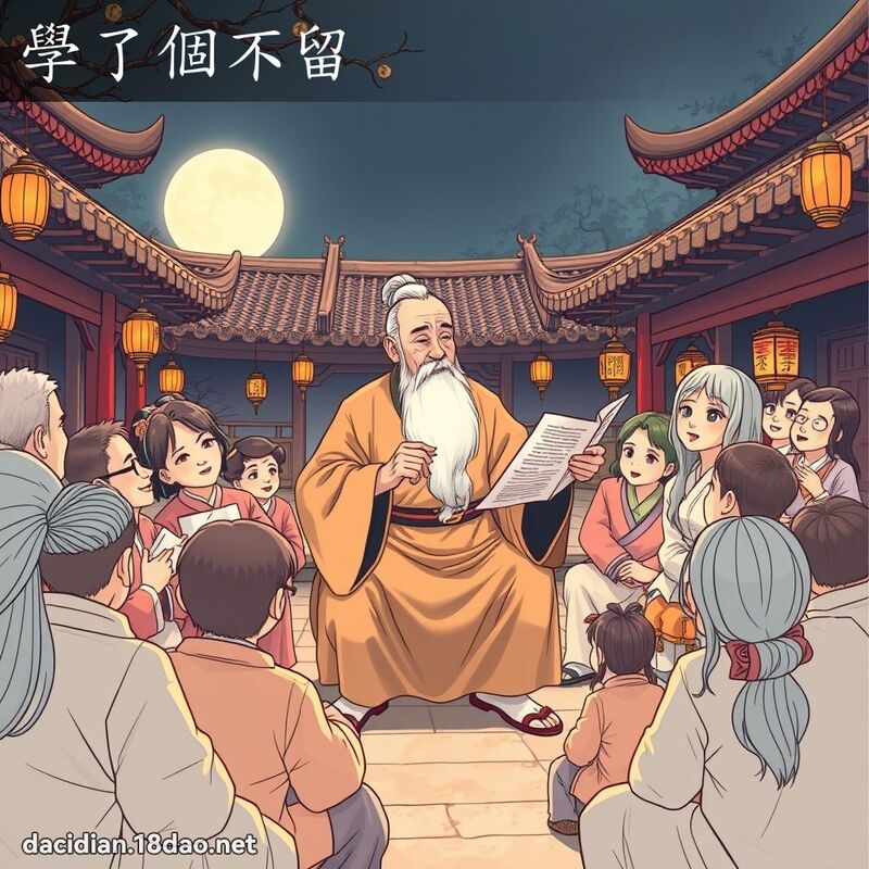 学了个不留 - 国语大辞典配图