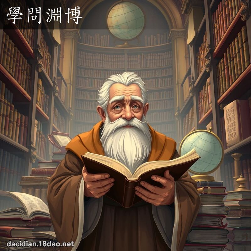 学问渊博 - 国语大辞典配图