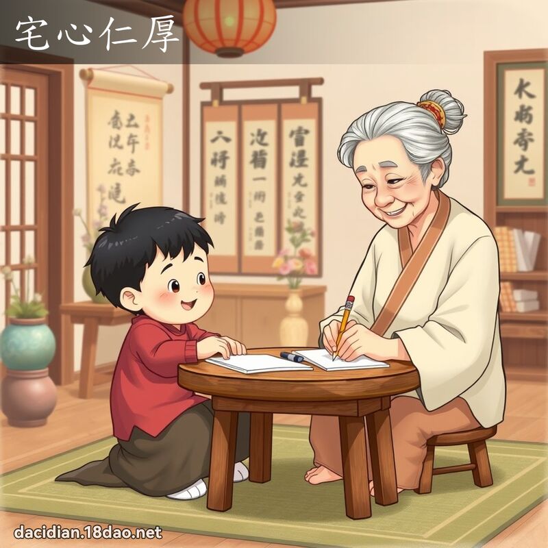 宅心仁厚 - 國語大辭典配圖