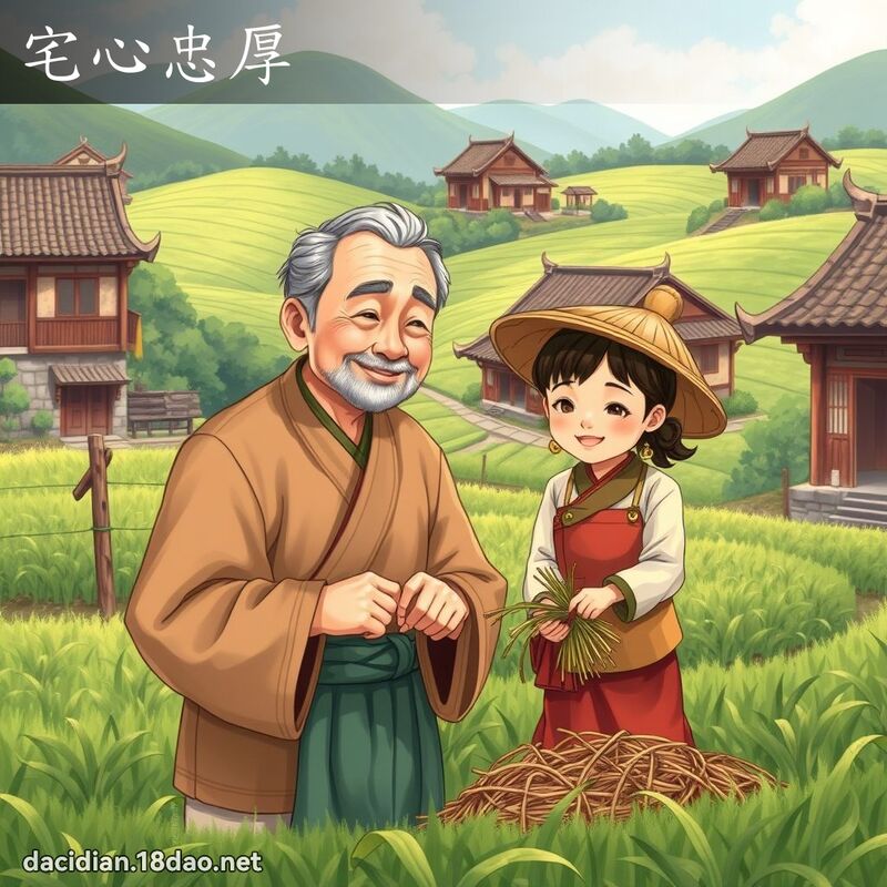 宅心忠厚 - 國語大辭典配圖