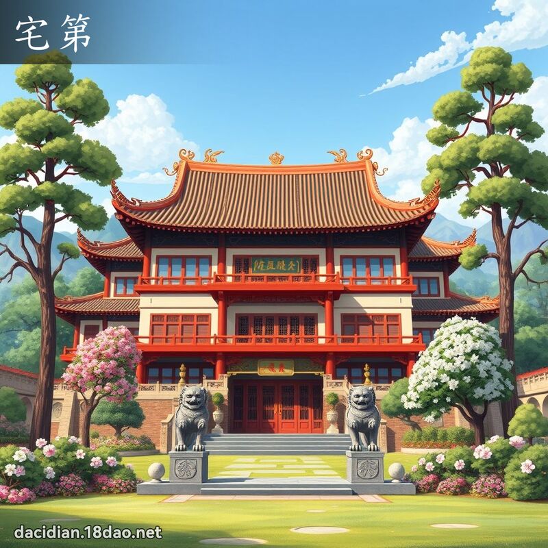 宅第 - 國語大辭典配圖