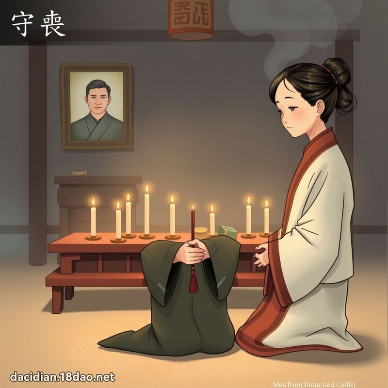 守喪 - 國語大辭典配圖