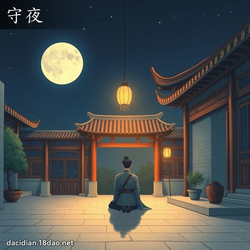 守夜 - 國語大辭典配圖