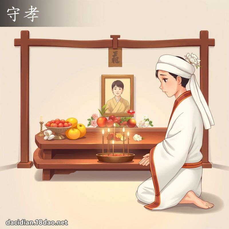 守孝 - 国语大辞典配图