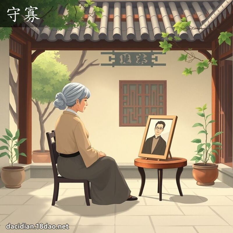 守寡 - 國語大辭典配圖