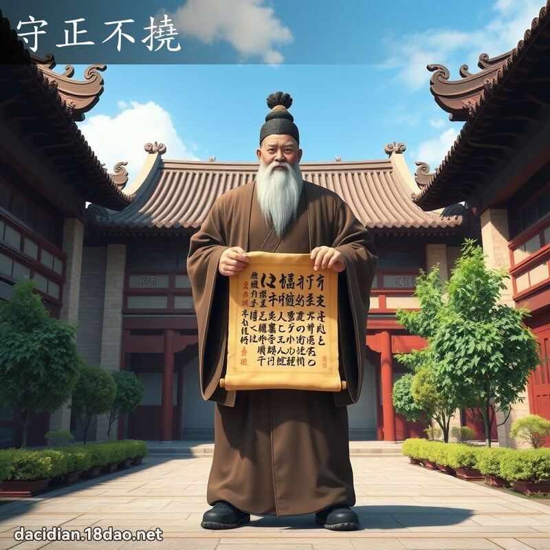 守正不挠 - 国语大辞典配图