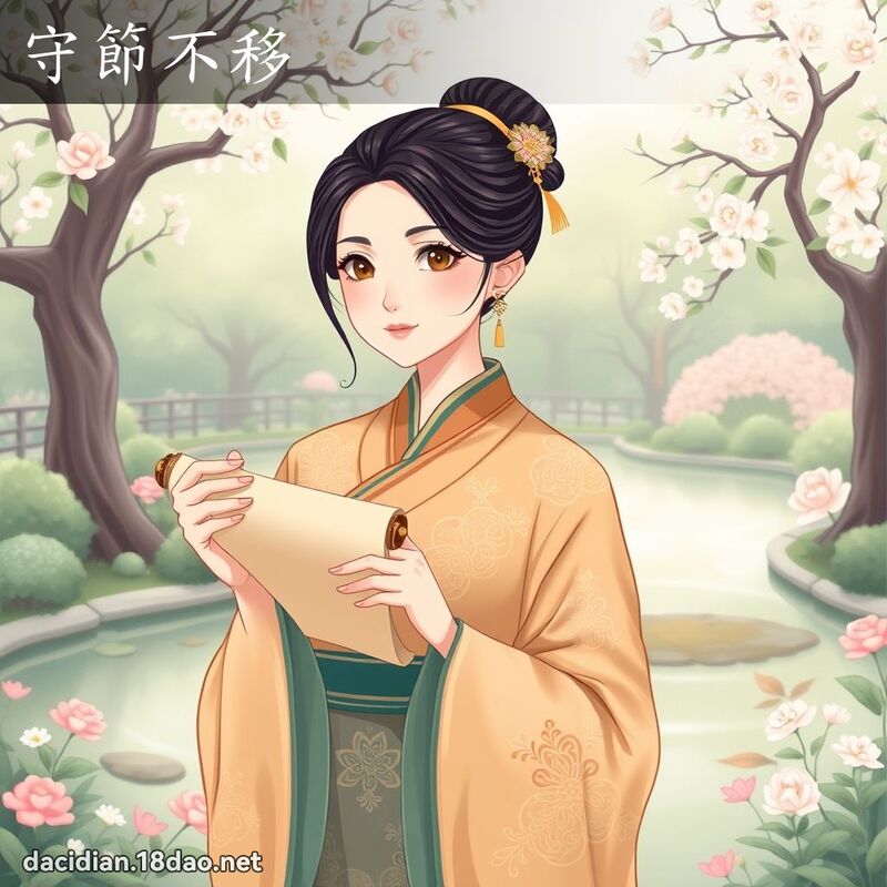 守節不移 - 國語大辭典配圖