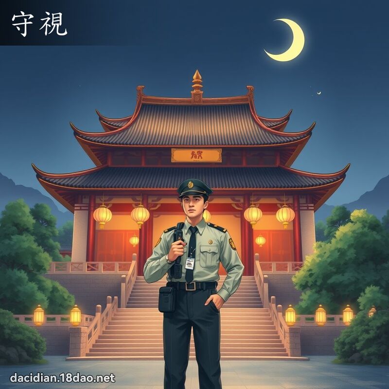 守視 - 國語大辭典配圖