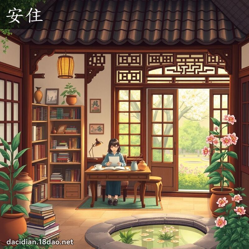 安住 - 国语大辞典配图