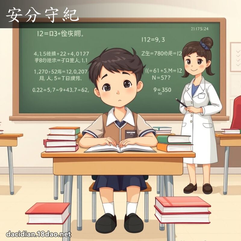 安分守紀 - 國語大辭典配圖