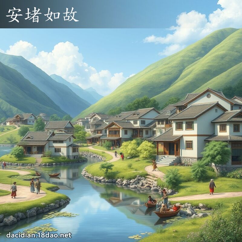 安堵如故 - 國語大辭典配圖
