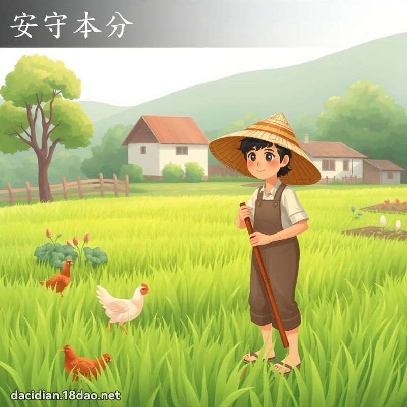 安守本分 - 国语大辞典配图