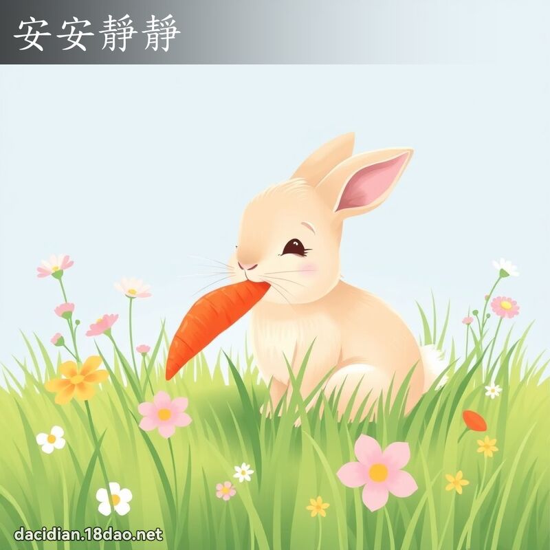 安安靜靜 - 國語大辭典配圖