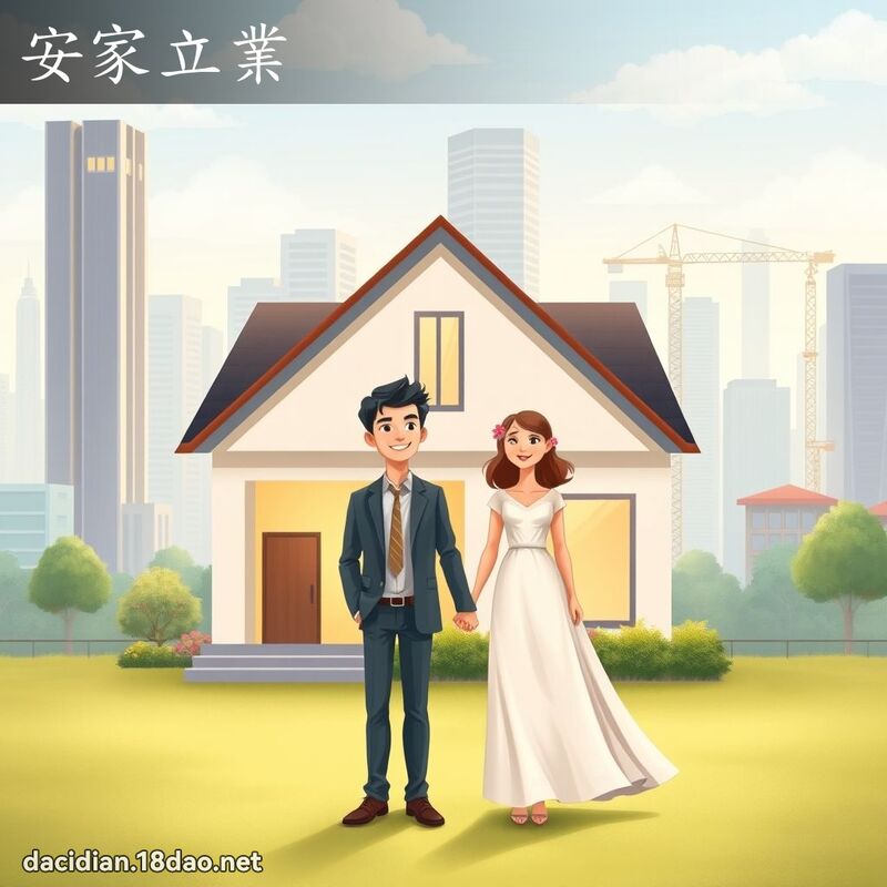 安家立業 - 國語大辭典配圖