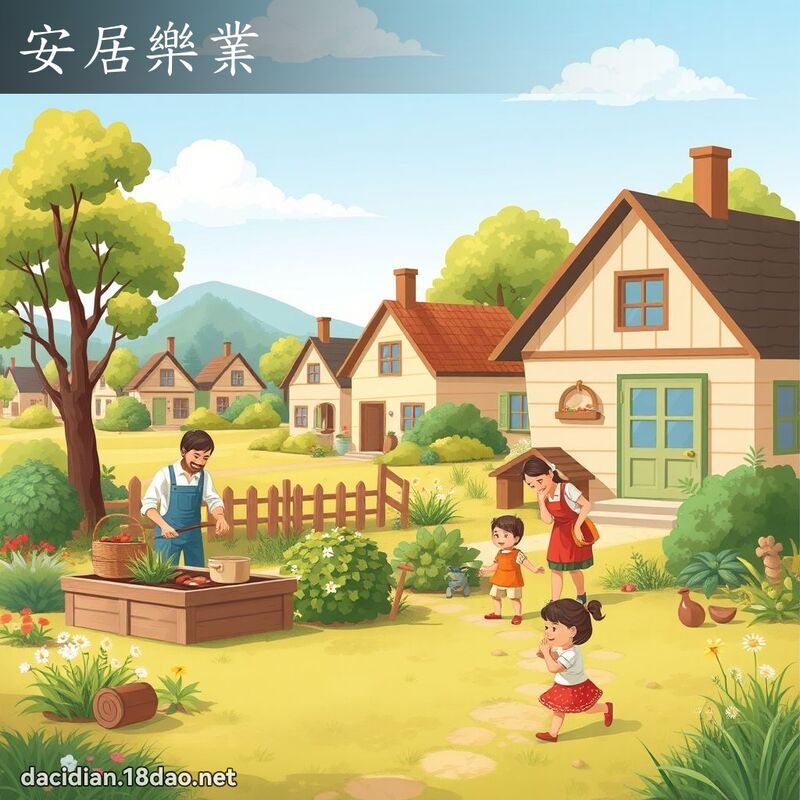 安居乐业 - 国语大辞典配图
