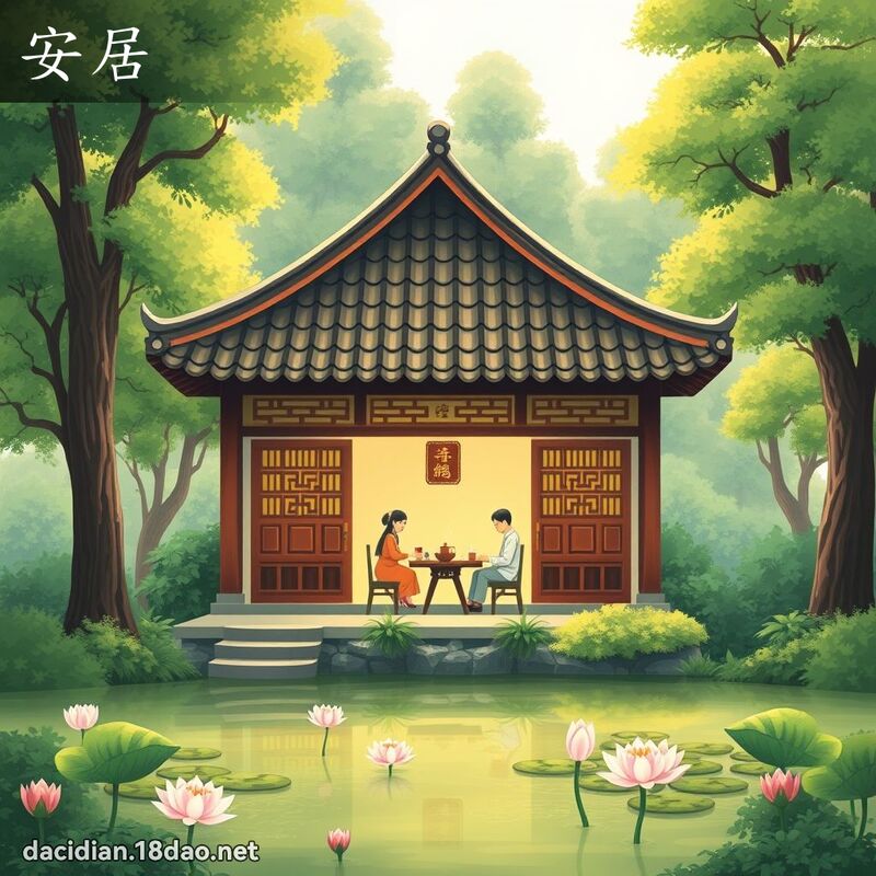 安居 - 國語大辭典配圖