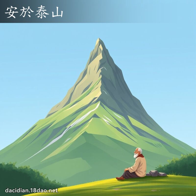 安於泰山 - 國語大辭典配圖