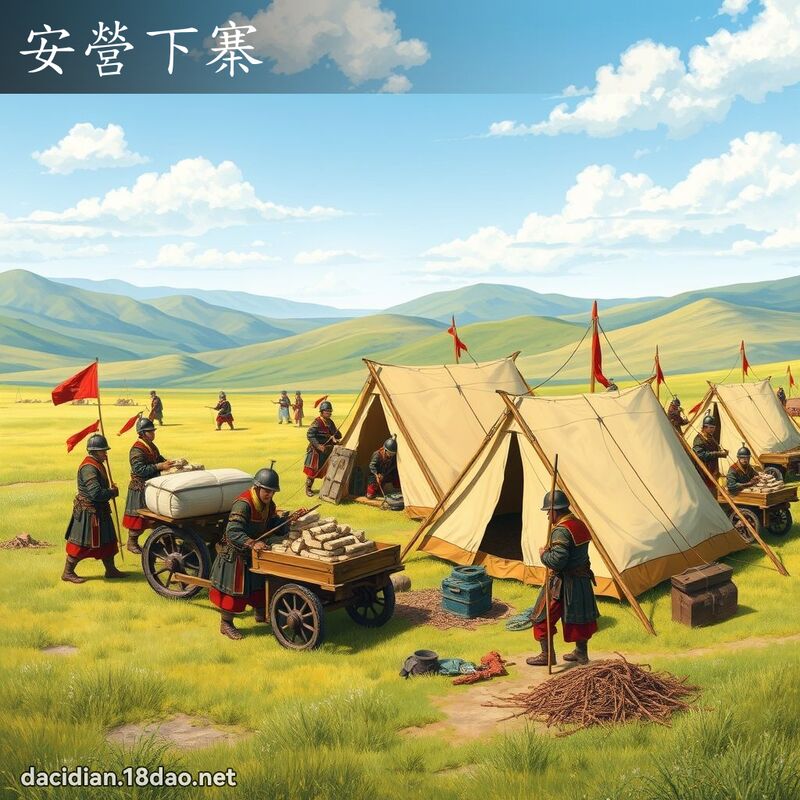 安营下寨 - 国语大辞典配图