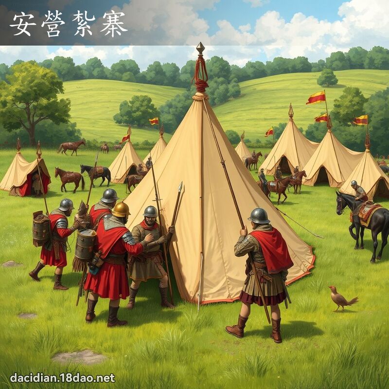 安营扎寨 - 国语大辞典配图