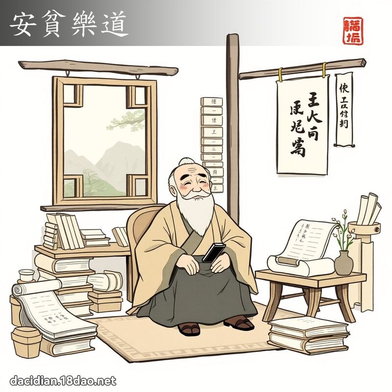 安贫乐道 - 国语大辞典配图