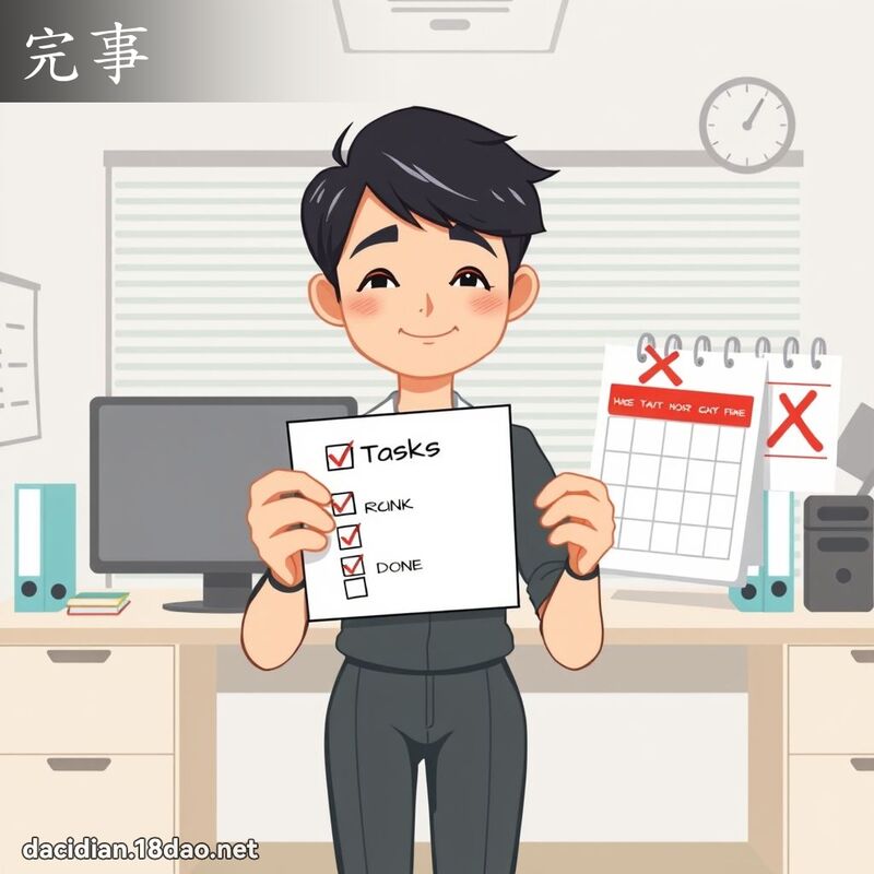 完事 - 國語大辭典配圖