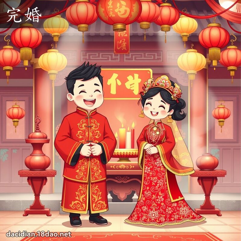 完婚 - 國語大辭典配圖