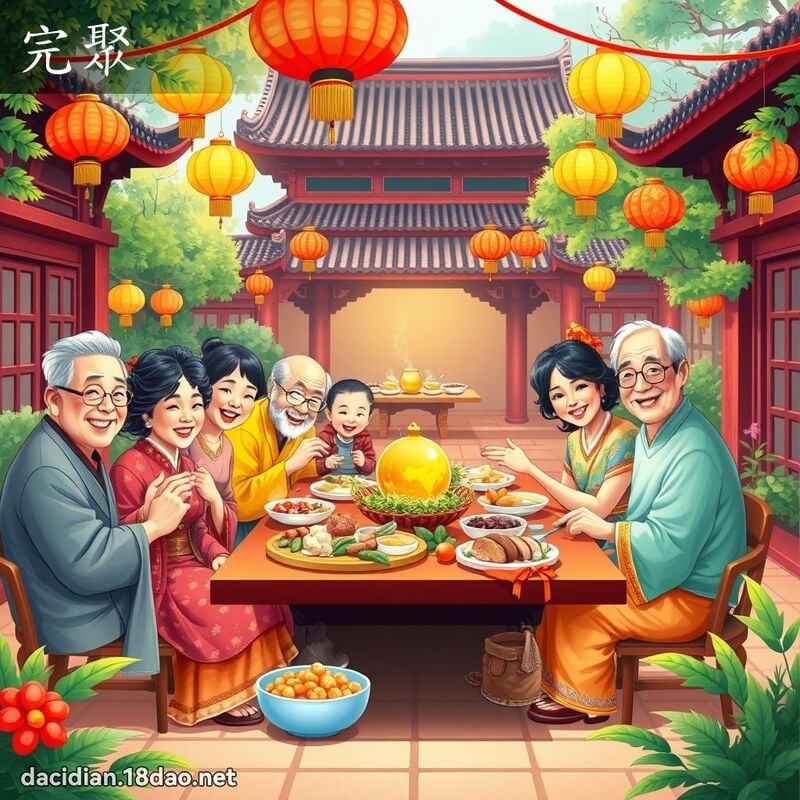 完聚 - 国语大辞典配图