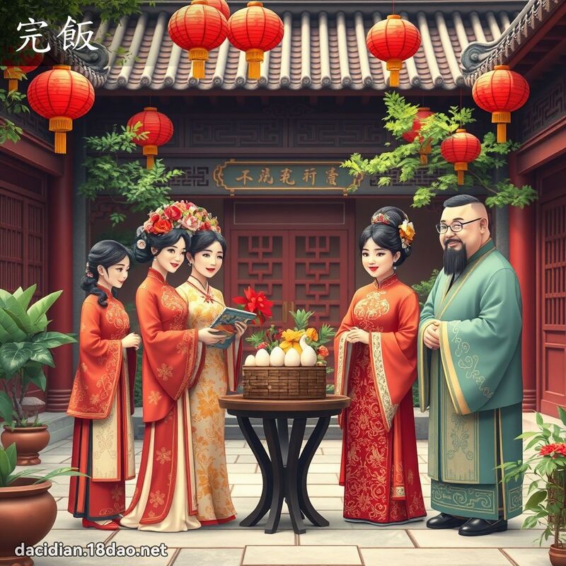 完饭 - 国语大辞典配图