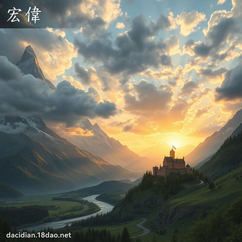 宏偉 - 國語大辭典配圖