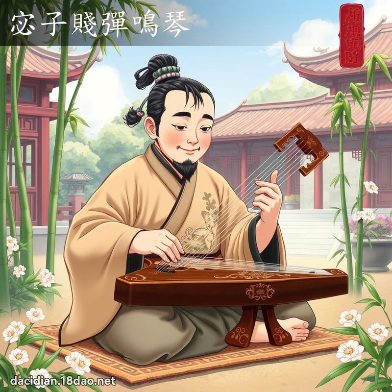 宓子贱弹鸣琴 - 国语大辞典配图