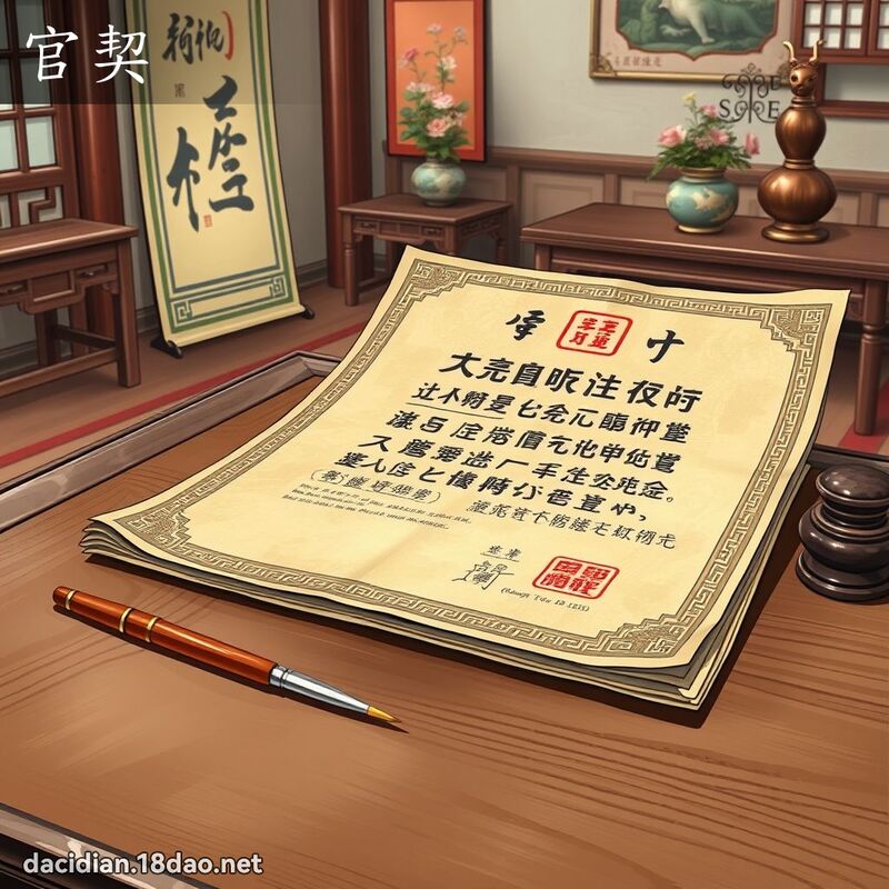 官契 - 国语大辞典配图