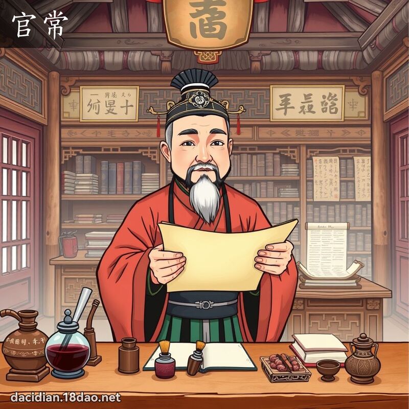 官常 - 國語大辭典配圖