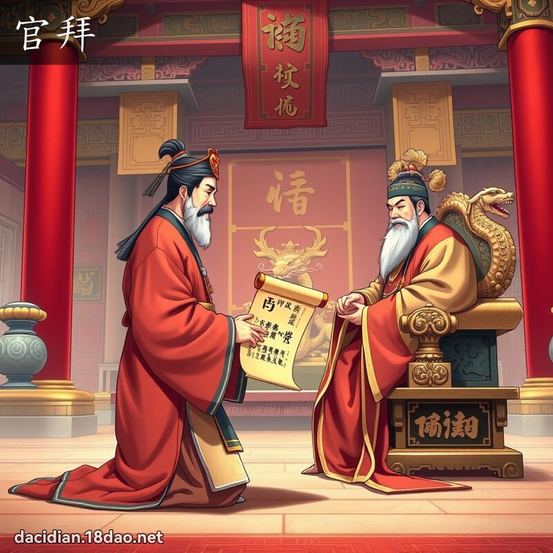 官拜 - 国语大辞典配图