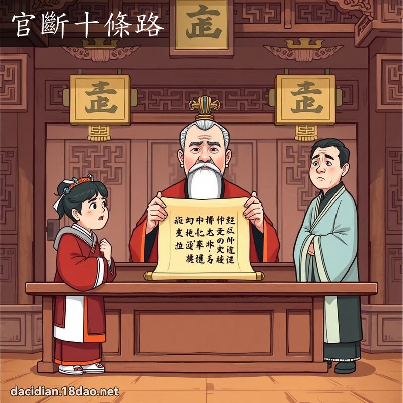 官断十条路 - 国语大辞典配图