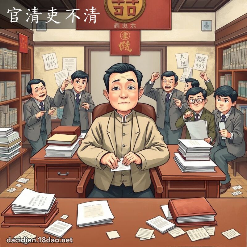 官清吏不清 - 国语大辞典配图
